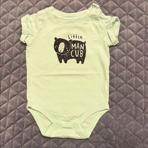 Little Man Cub Mint Short-Sleeve One-Piece